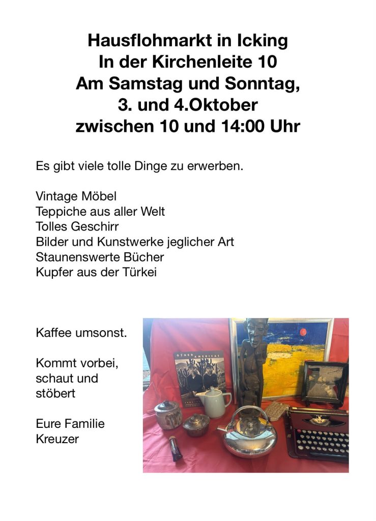 Hausflohmarkt in Icking